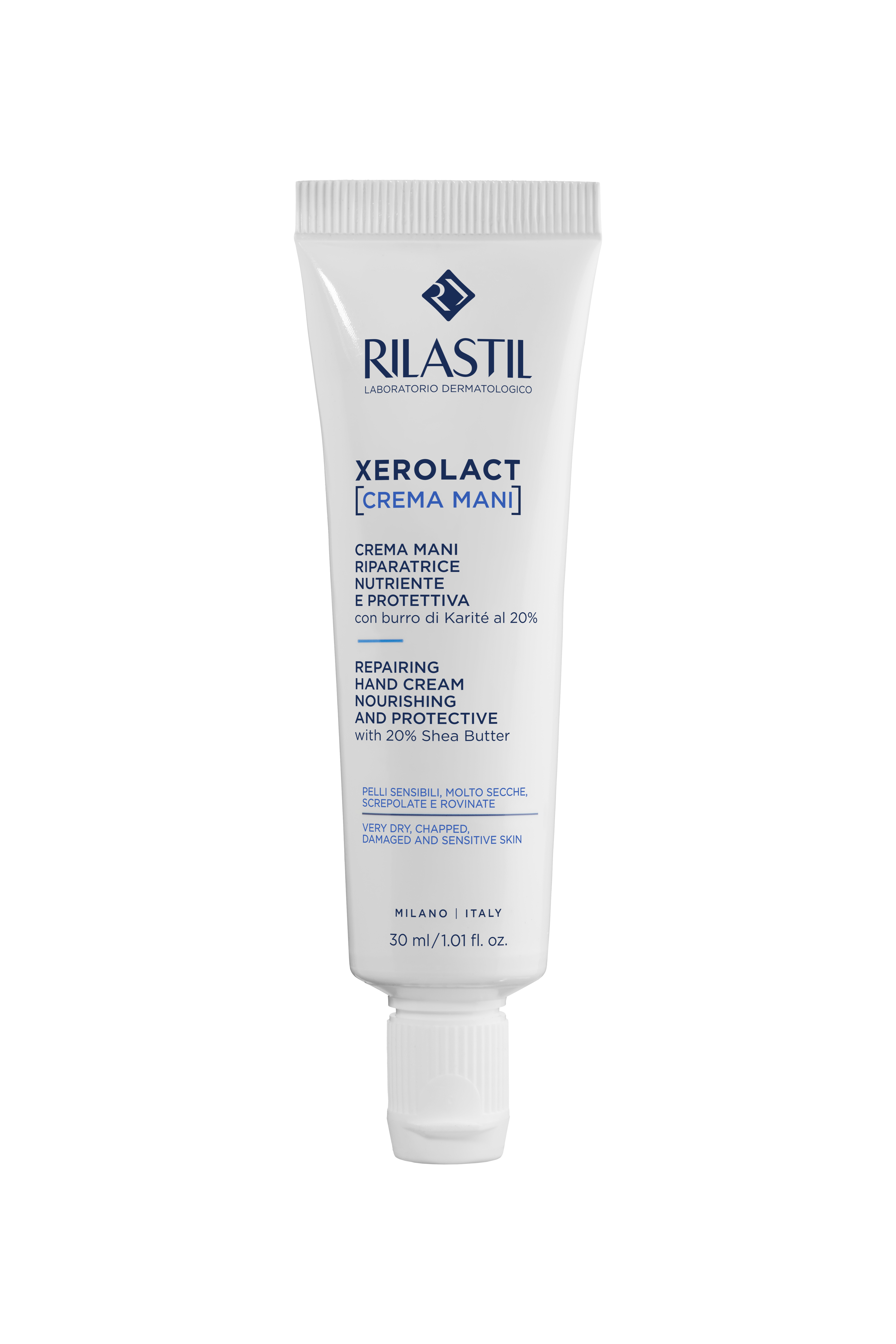 RILASTIL XEROLACT HAND CREAM nourishing and restoring balm for dry hands 30 ml