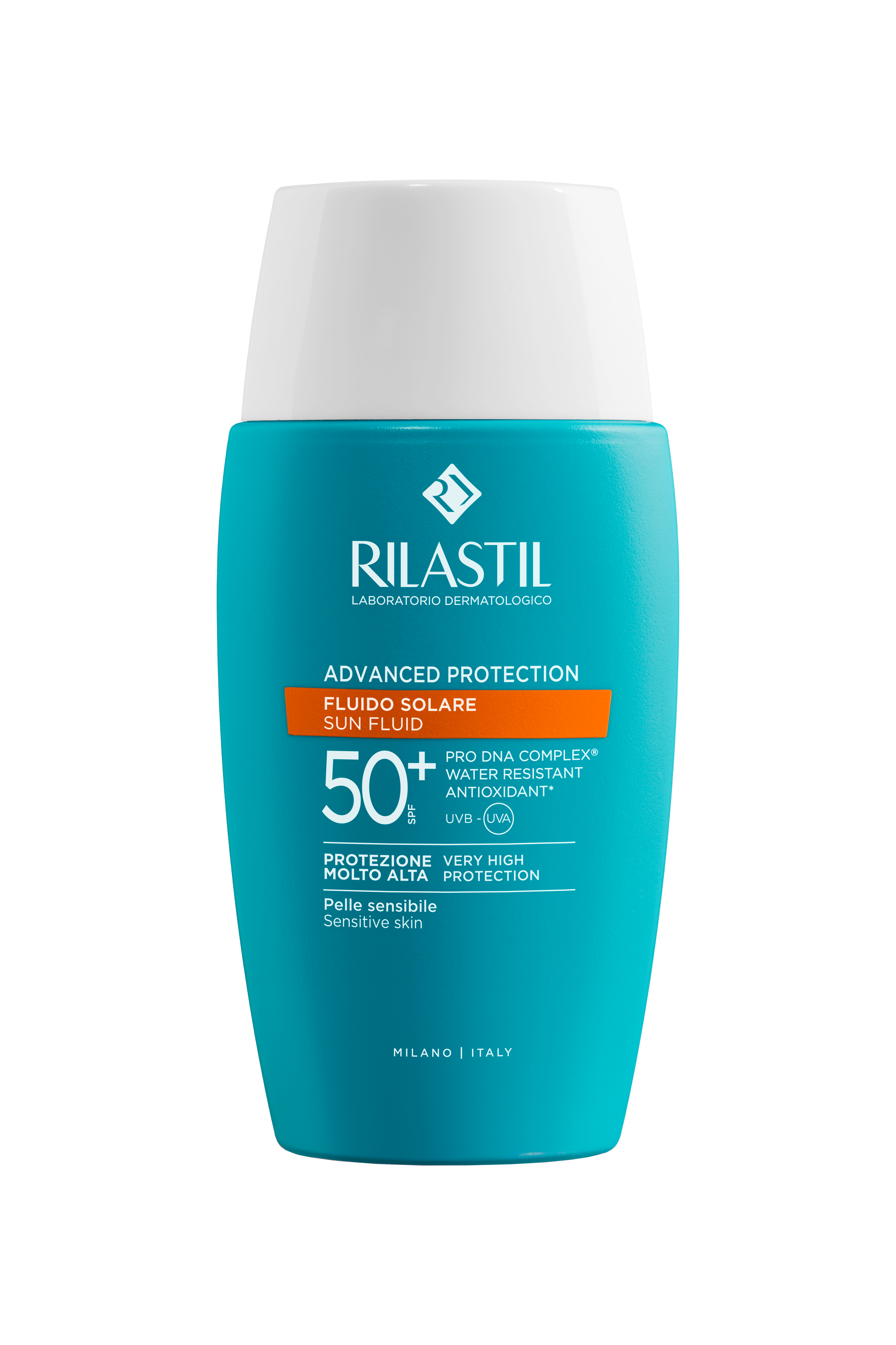 RILASTIL ADVANCED PROTECTION SUN FLUID SPF50+ слънцезащитен флуид за чувствителна кожа 50 ml