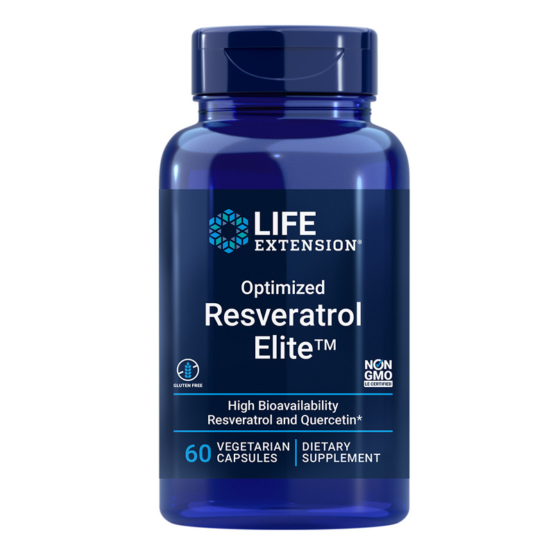 LIFE EXTENSION Optimized RESVERATROL Ресвератрол + Кверцетин за клетъчно здраве х 60 V caps