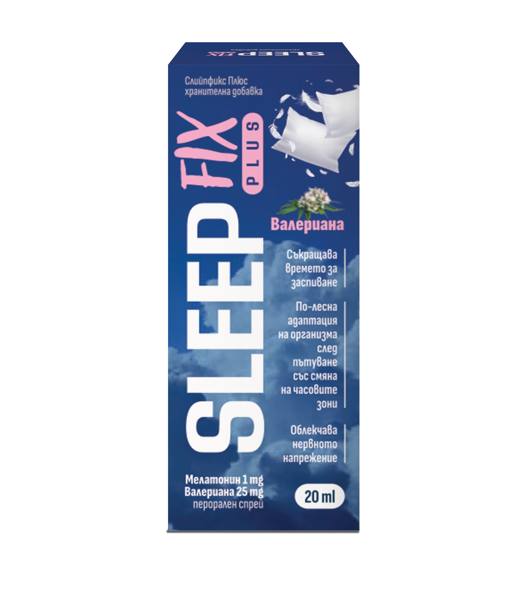SLEEPFIX PLUS перорален спрей за спокоен сън с валериана 20m