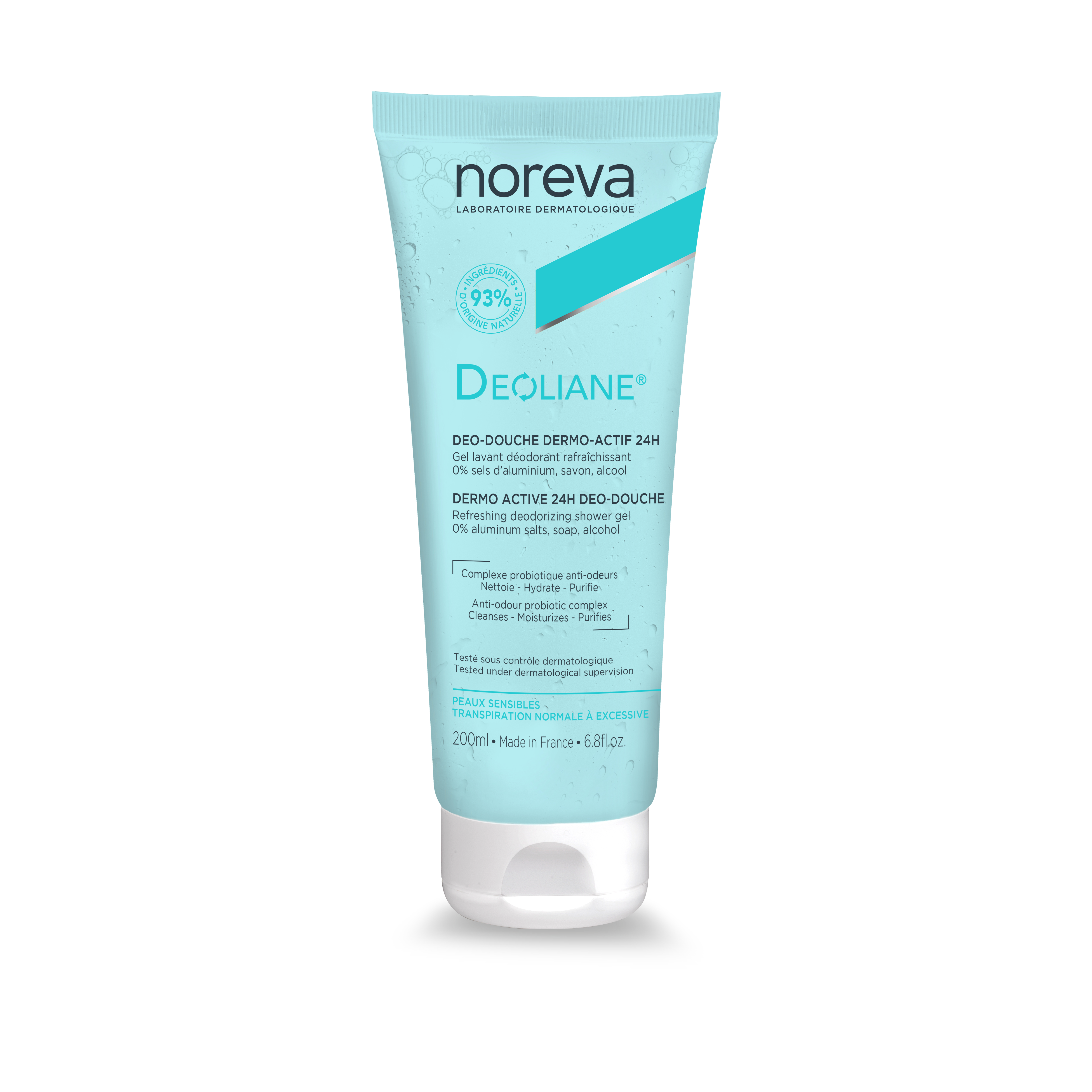 NOREVA DEOLIANE DEO-DOUSCHE Почистващ и дезодориращ душ гел 200ml /01822