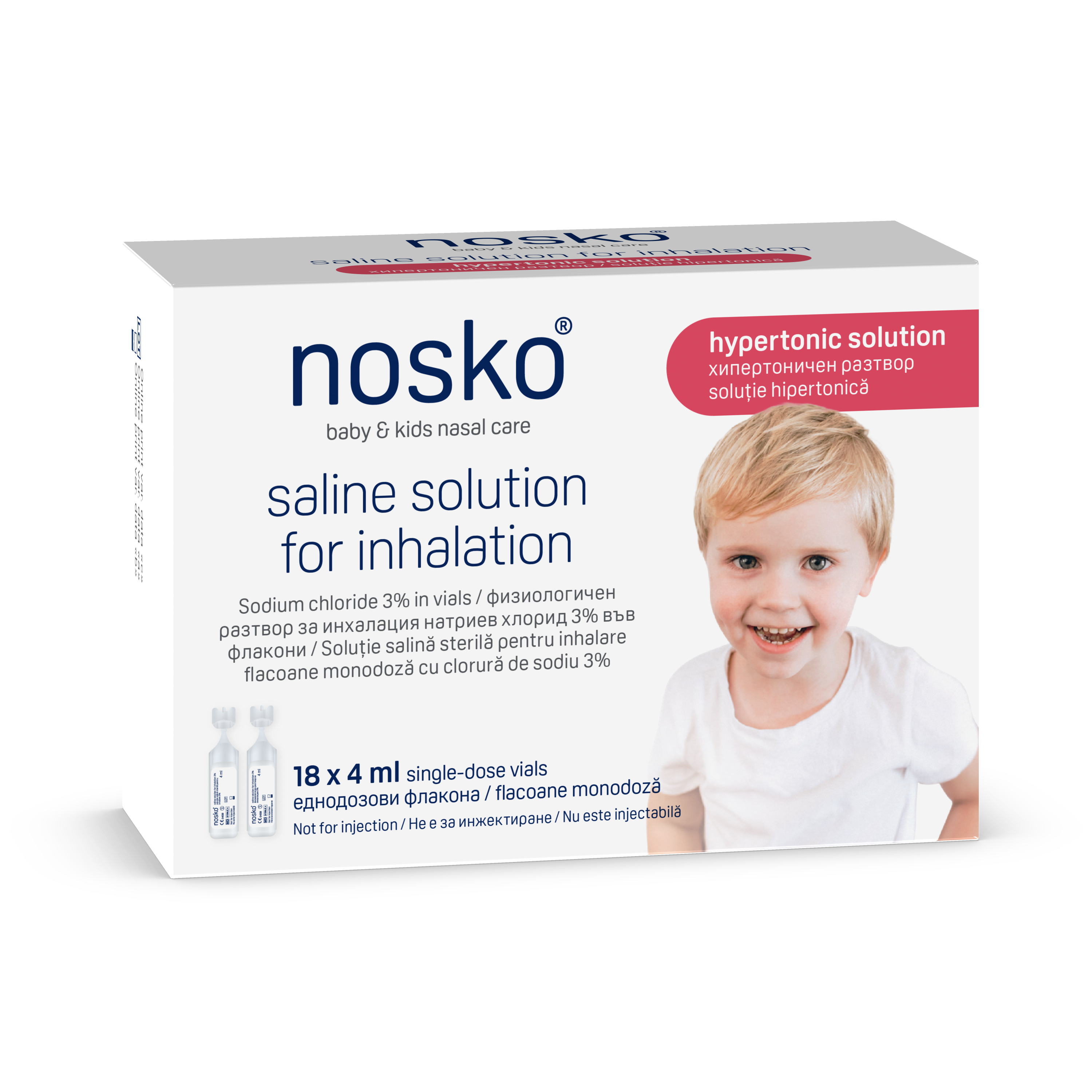 NOSKO хипертоничен разтвор за инхалации 3% 4ml x 18