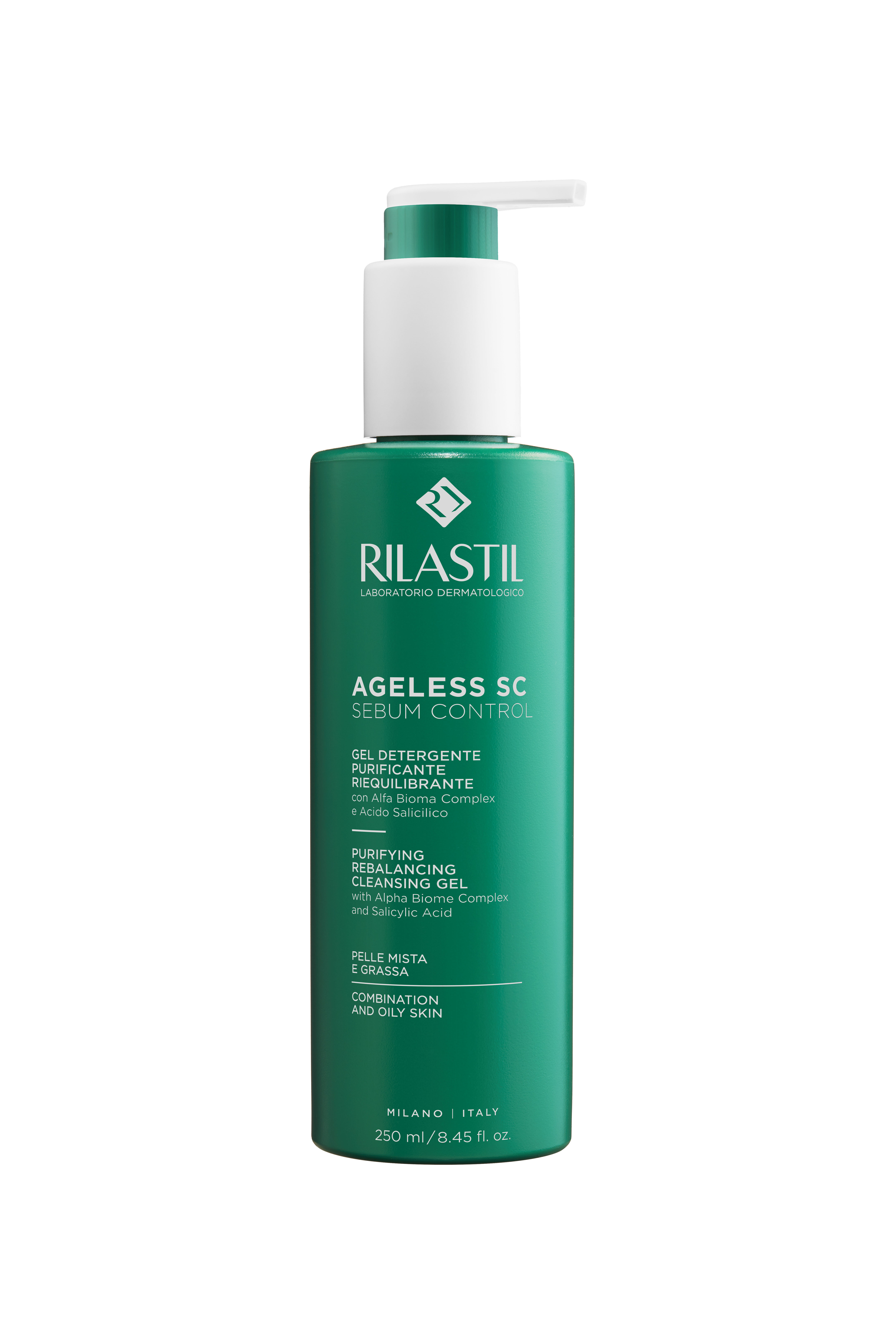 RILASTIL AGELESS SC SEBUM CONTROL  PURIFYING REBALANCING CLEANSING GEL 250MЛ