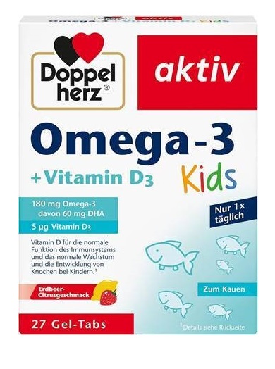 DOPPELHERZ AKTIV Омега 3 + Витамин D3 За Деца х 27 gel tabl