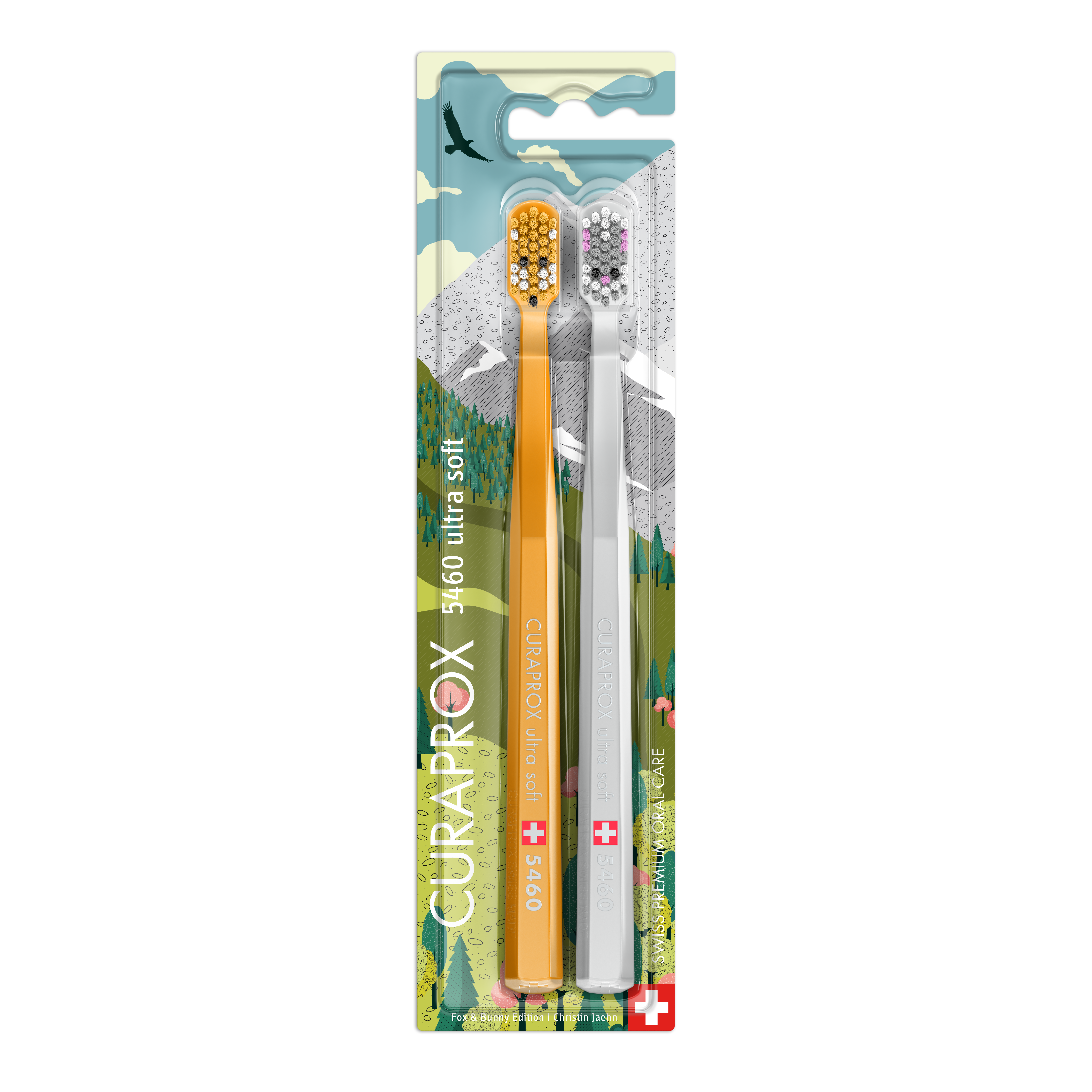 CURAPROX toothbrush CS 5460 Duo Fox and Bunny Edition 2024 2 pcs. Blister