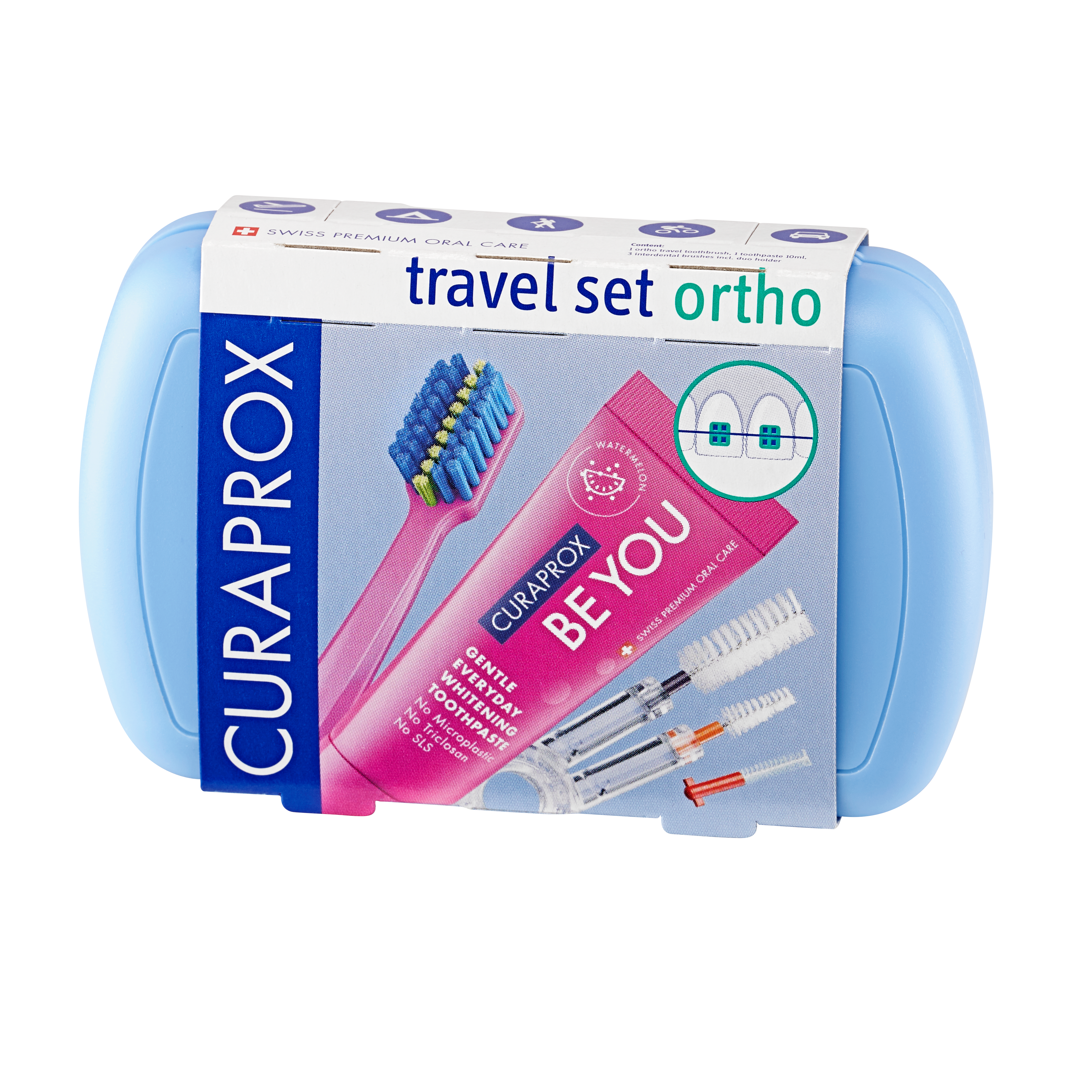 CURAPROX PROMO ORTHO [BE YOU] with foldable 5460 bracket, with bracket groove, blue
