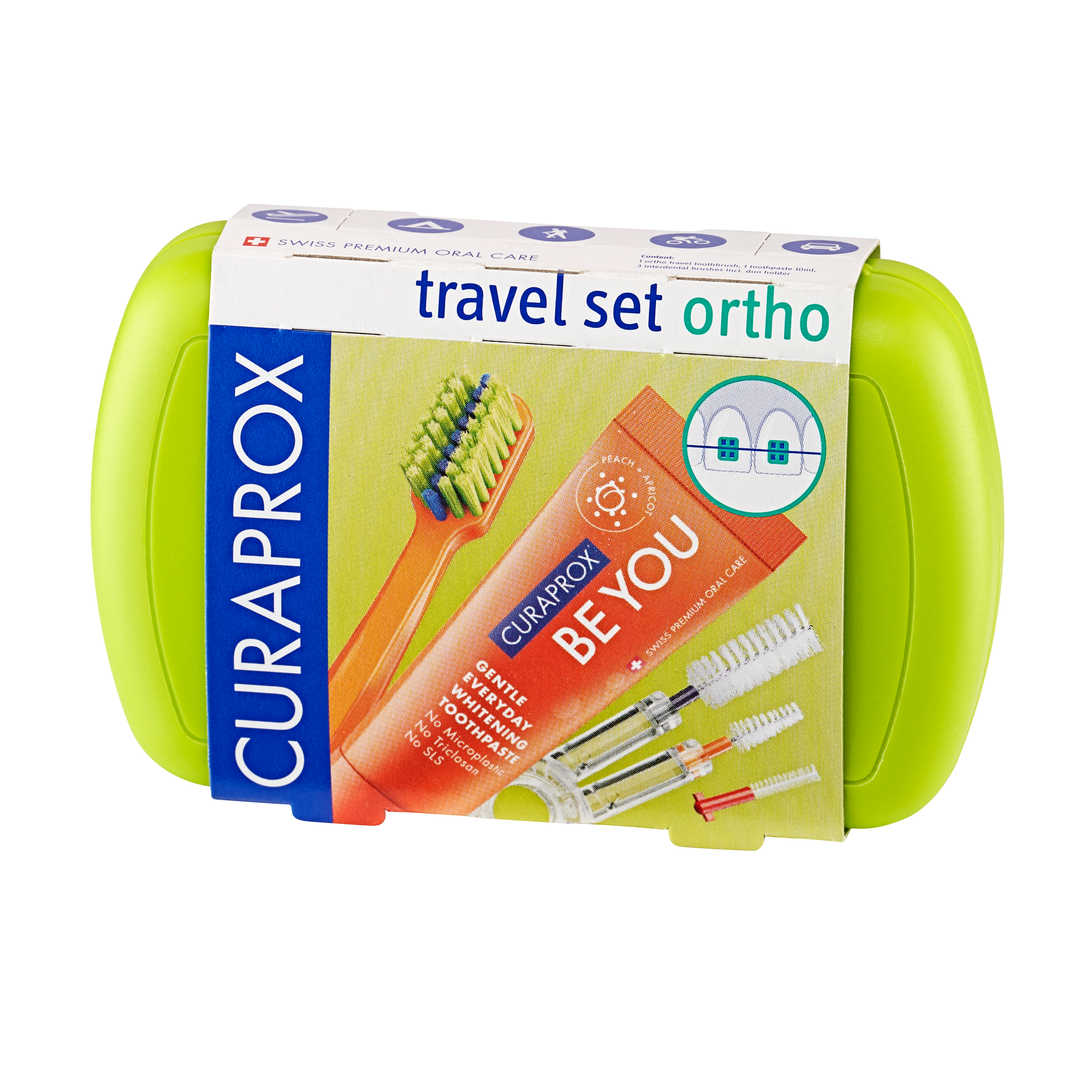CURAPROX PROMO ORTHO [BE YOU] with foldable 5460 bracket, with bracket groove, green