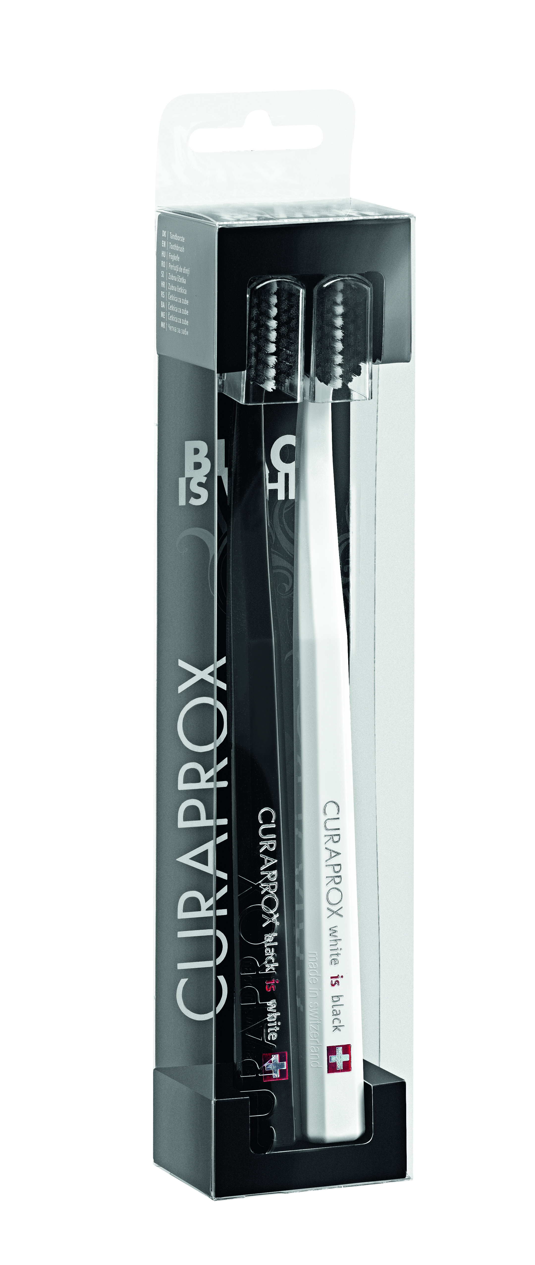 CURAPROX toothbrush Black is White black and white 2 pcs. blister