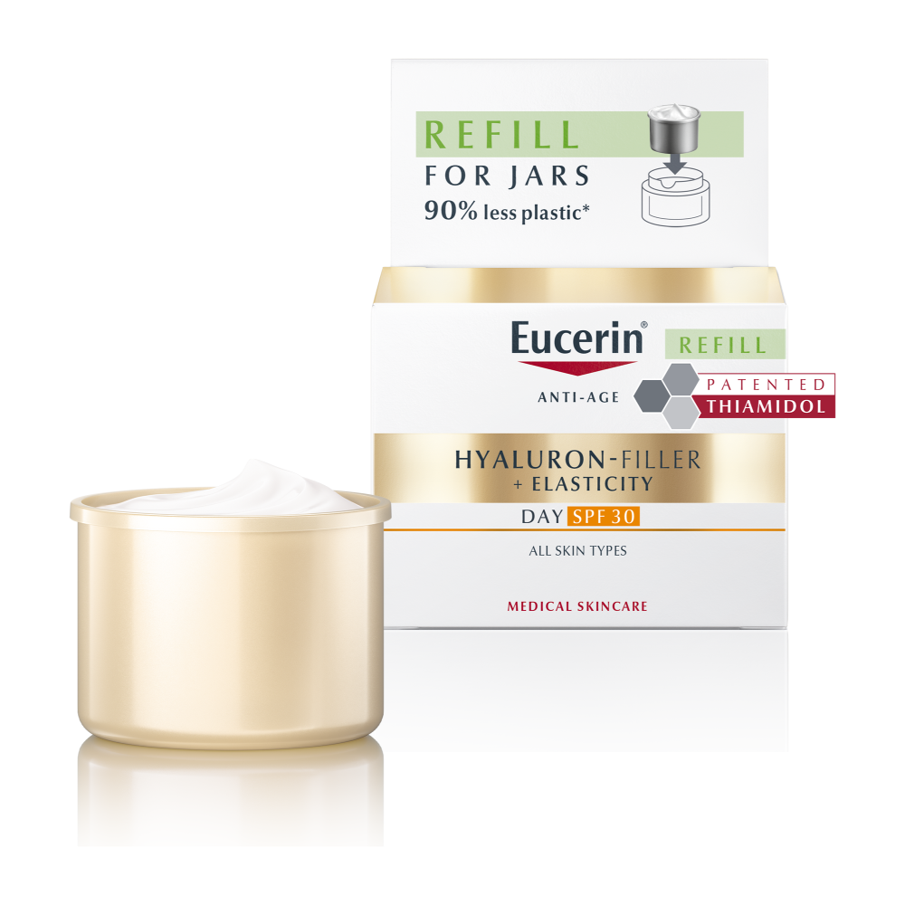 EUCERIN HYALURON FILLER + ELASTICITY SPF30 дневен крем за всеки тип кожа 50ml пълнител