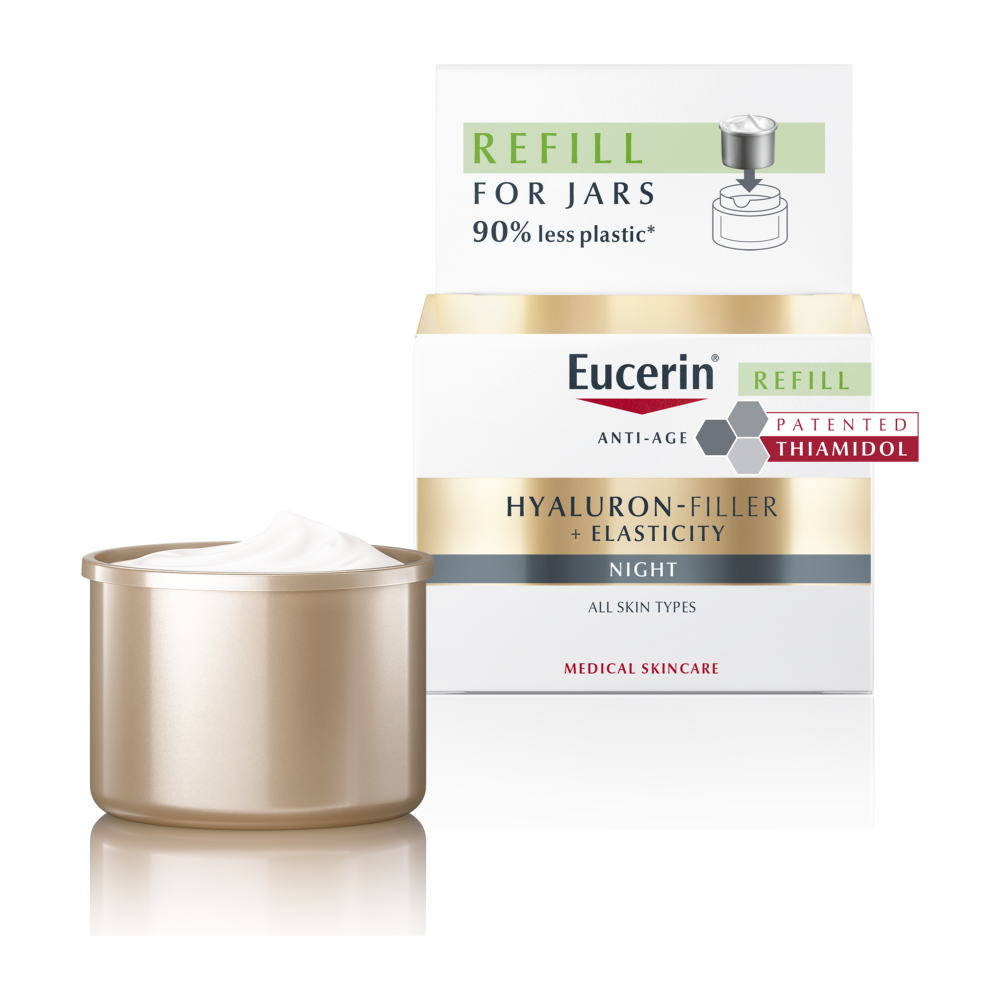 EUCERIN HYALURON FILLER + ELASTICITY нощен крем 50ml Пълнител