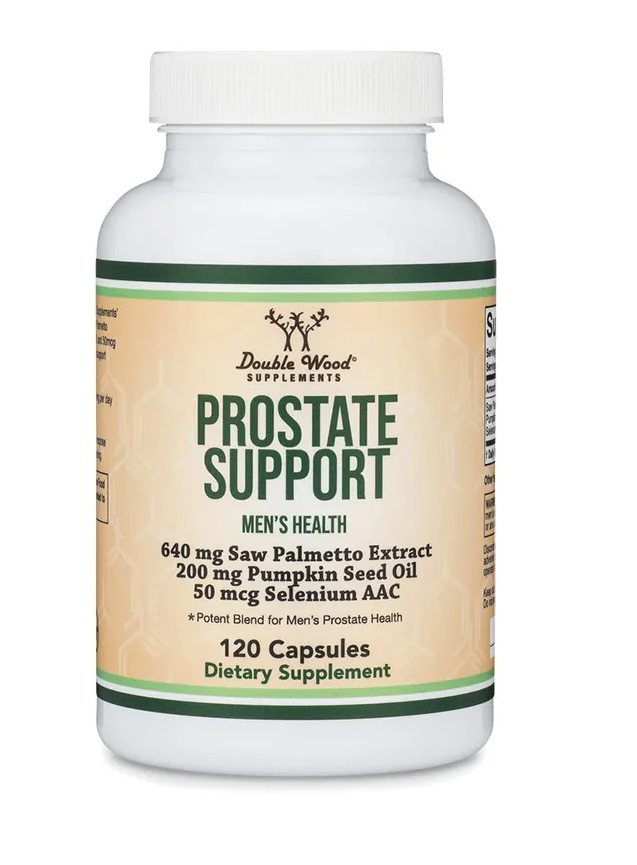 DOUBLE WOOD PROSTATE SUPPORT Men’s Health Формула за Мъжко здраве със сао палмето, масло от тиквено семе и селен за здрава простата х 120 caps