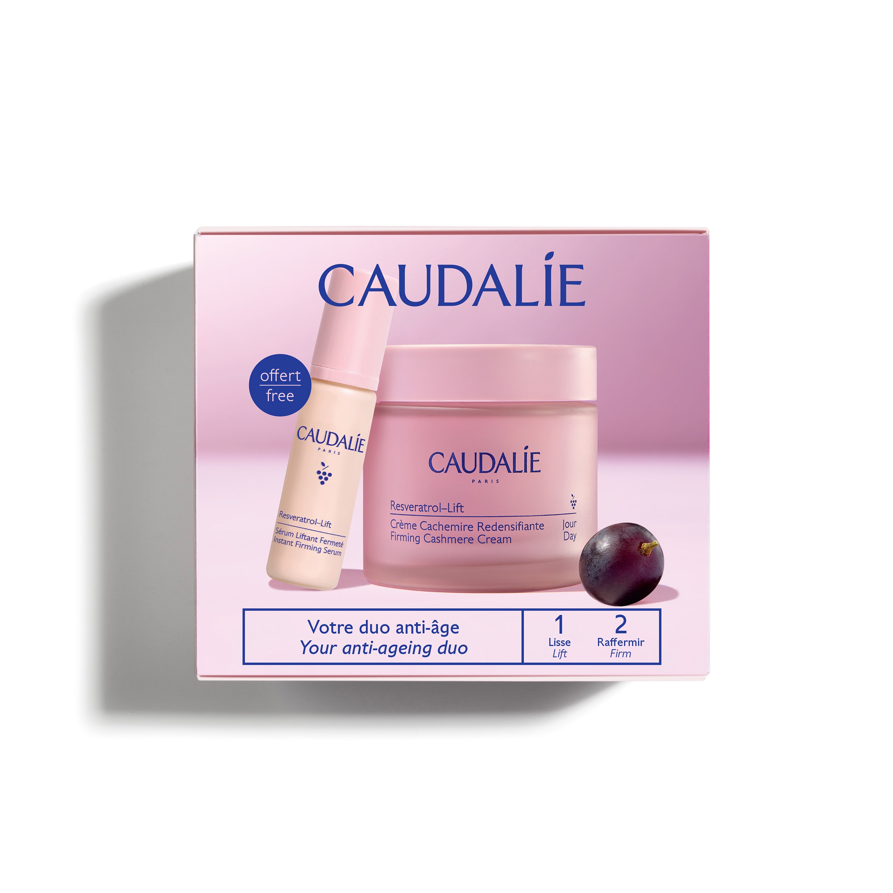 CAUDALIE PROMO RESVERATROL LIFT Стягащ кашмирен крем 50ml + Стягащ серум 10ml