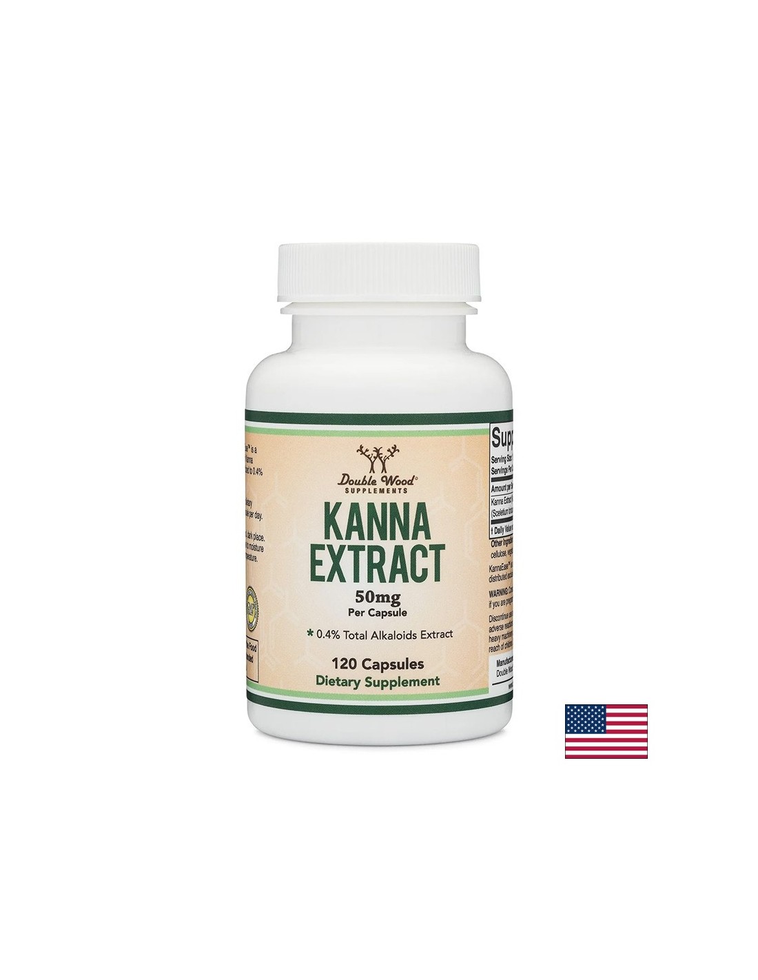 DOUBLE WOOD Kanna Extract Сцелетиум (канна) 50mg x 120 caps