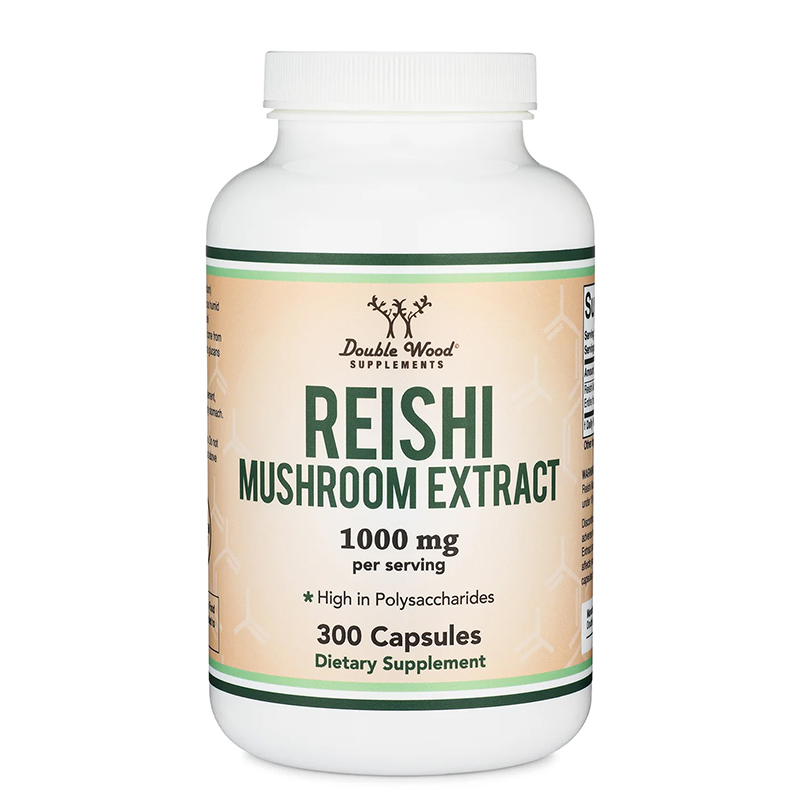 DOUBLE WOOD Reishi Mushroom extract Рейши 500mg x 300 caps