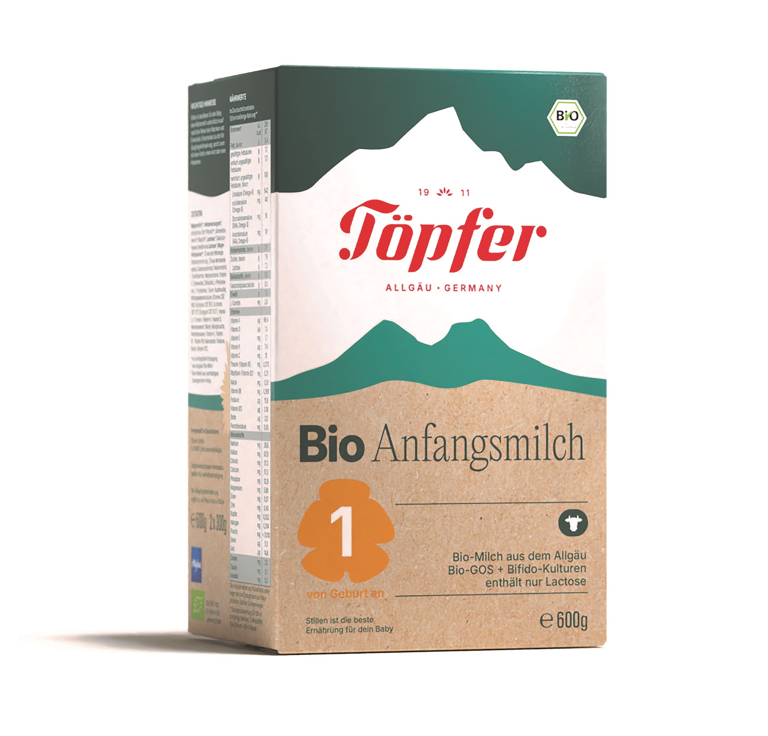 TOPFER LACTANA BIO 1 Био мляко за кърмачета 0+м 600g new