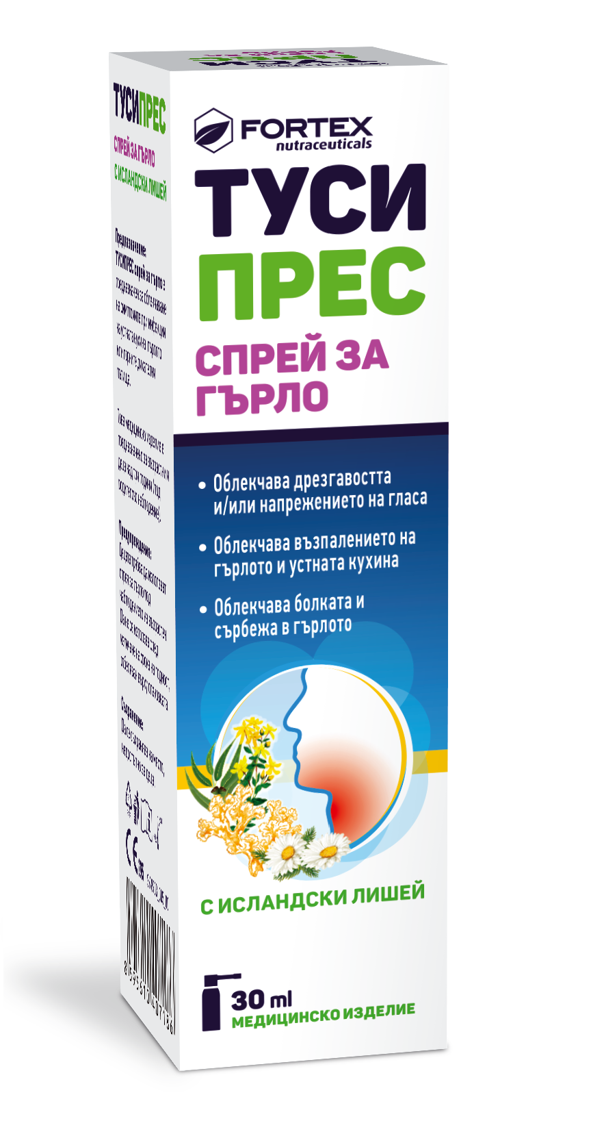 FORTEX TUSSIPRESS спрей за гърло 30ml