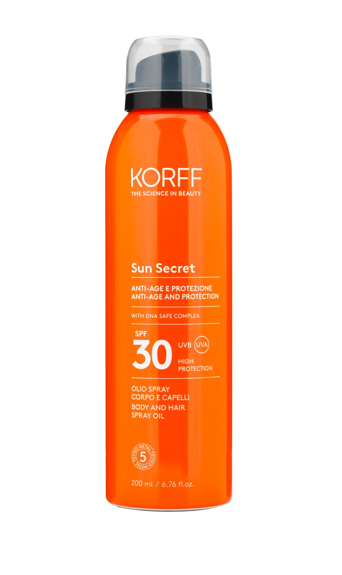 KORFF SUN SECRET BODY AND HAIR SPF 30 Sunscreen Spray-Oil 200ml/K78V00020