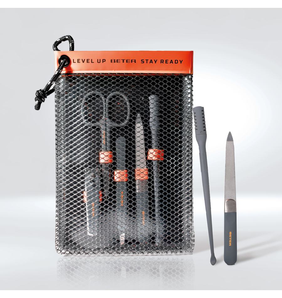 BETER TRAVEL SET NAILS ORANGE Manicure set orange/11018