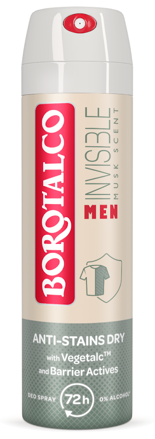 BOROTALCO MEN INVISIBLE Deo Spray дезодорант спрей Инвизибъл 150ml