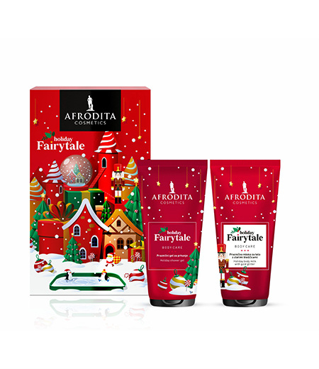 AFRODITA PROMO Комплект HOLIDAY FAIRYTALE ароматен душ гел и луксозно мляко за тяло със златни частици