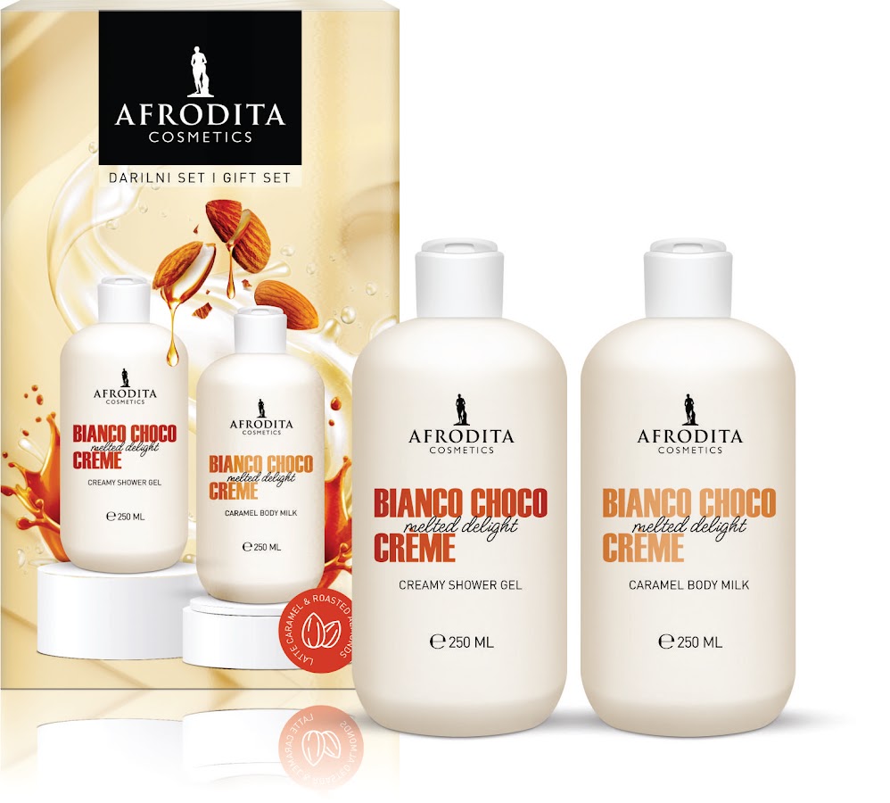 AFRODITA PROMO Комплект BIANCO CHOCO CREME кремообразен душ гел и карамелово мляко за тяло