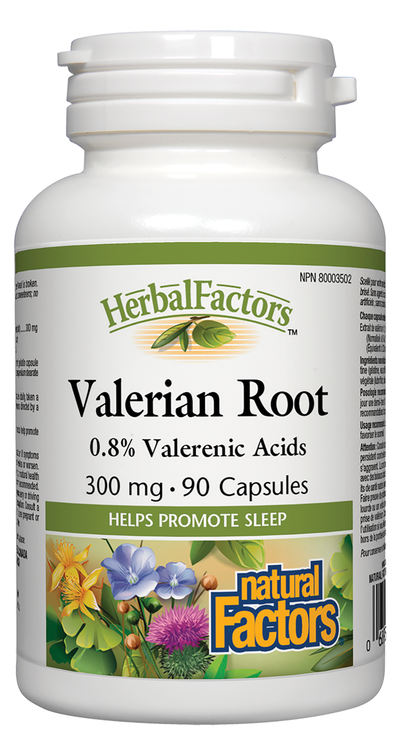 NATURAL FACTORS VALERIAN ROOT 300mg Valerian (root) for nervous tension x 90 caps