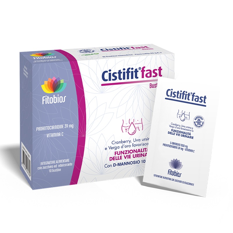 FITOBIOS CISTIFIT FAST Cystifit Fast (cranberry, bearberry, goldenrod and D-mannose) sachets for urinary tract infections x 10 sachets
