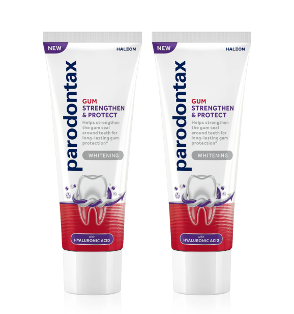 PARODONTAX DUO STRENGTHEN & PROTECT WHITE паста за зъби 75ml 1+1