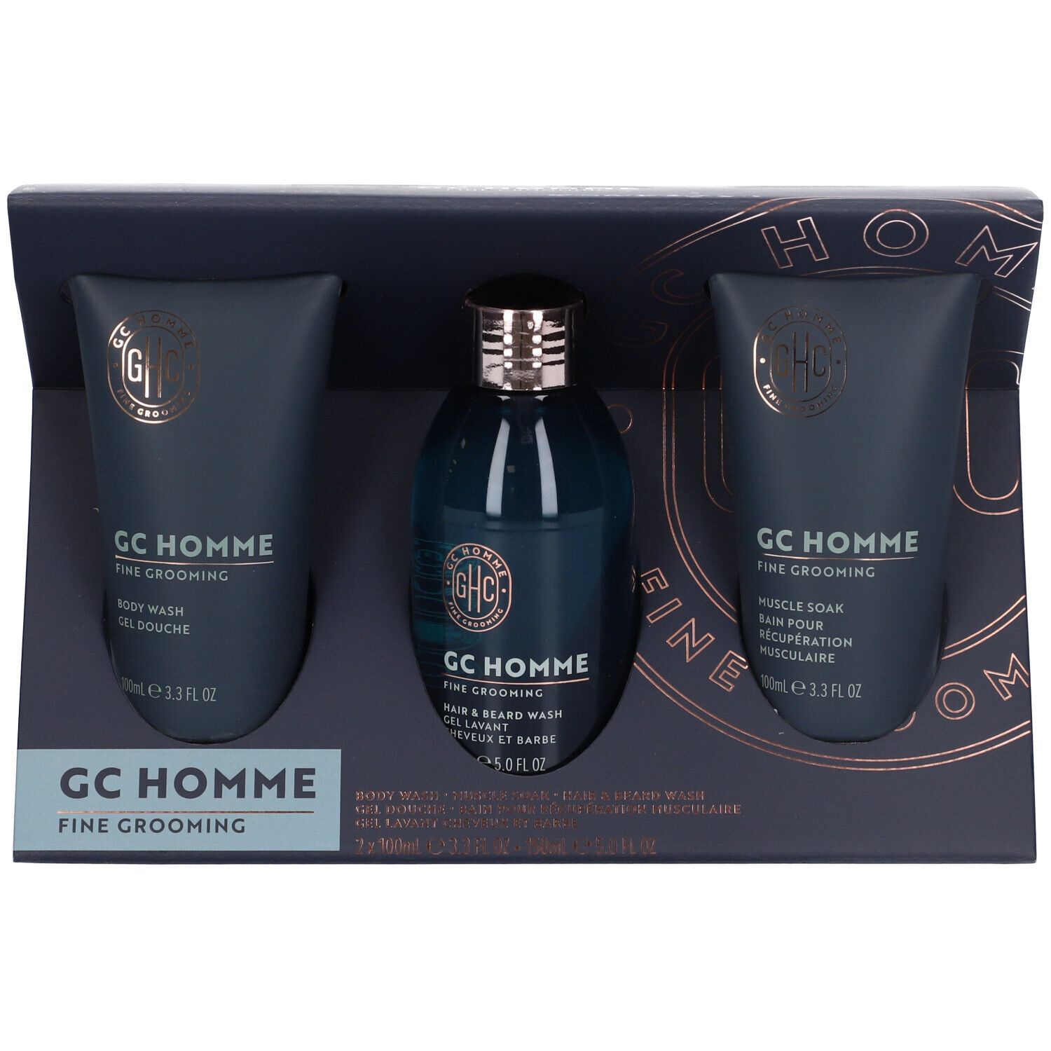 GRACE COLE PROMO Men's Pepper and Mandarin Shower Gel 150ml + Hair and Beard Shampoo 150ml + Bath Foam 100ml