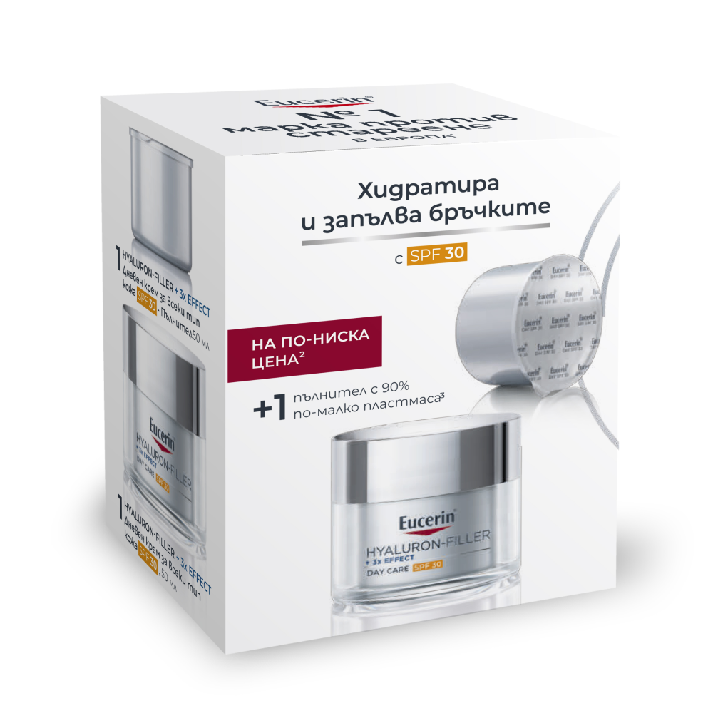 EUCERIN PROMO HYALURON FILLER дневен крем SPF30 50ml + рефил 50ml