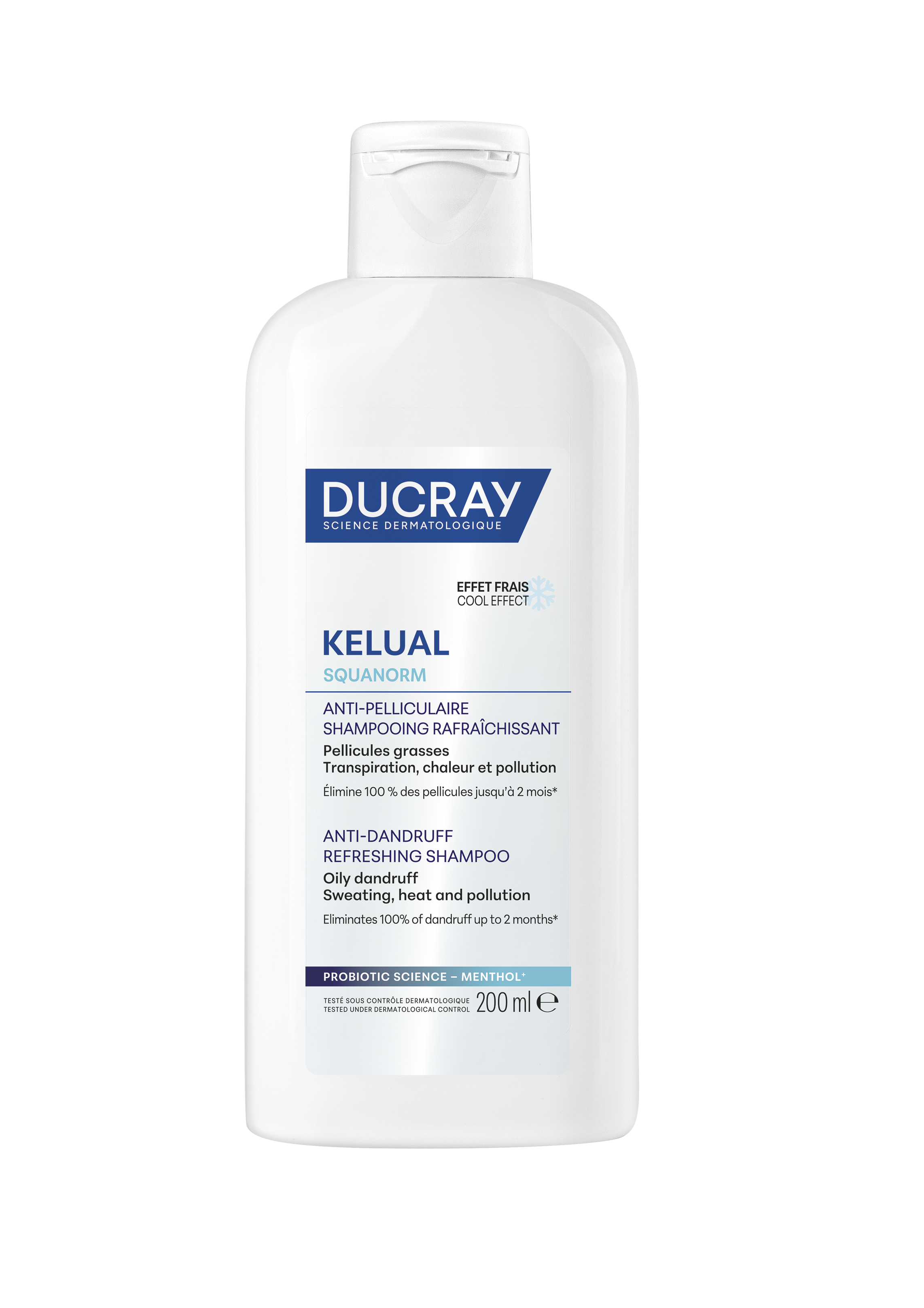 DUCRAY KELUAL SQUANORM refreshing shampoo with cooling effect against oily dandruff 200ml