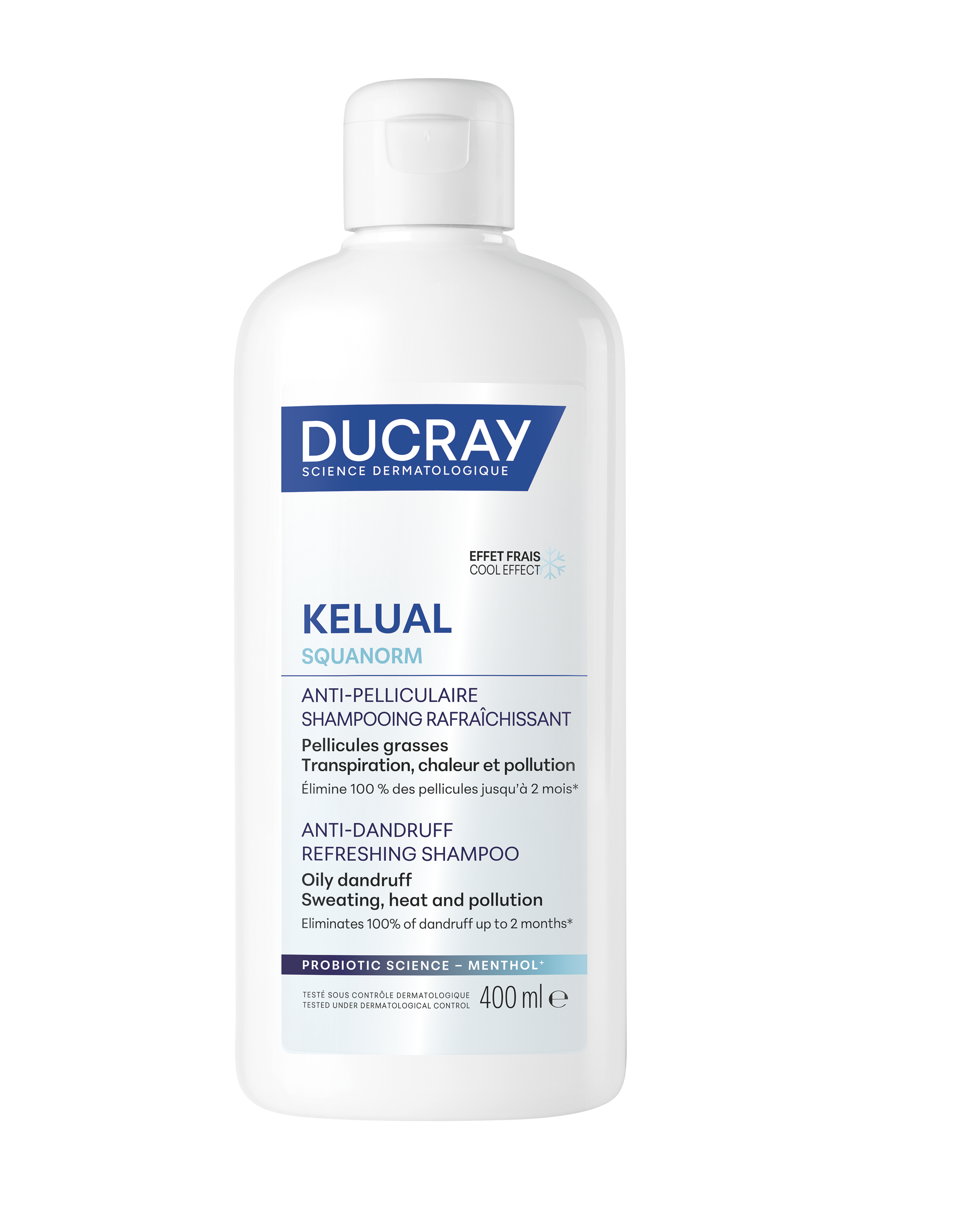 DUCRAY KELUAL SQUANORM refreshing shampoo with cooling effect against oily dandruff 400ml