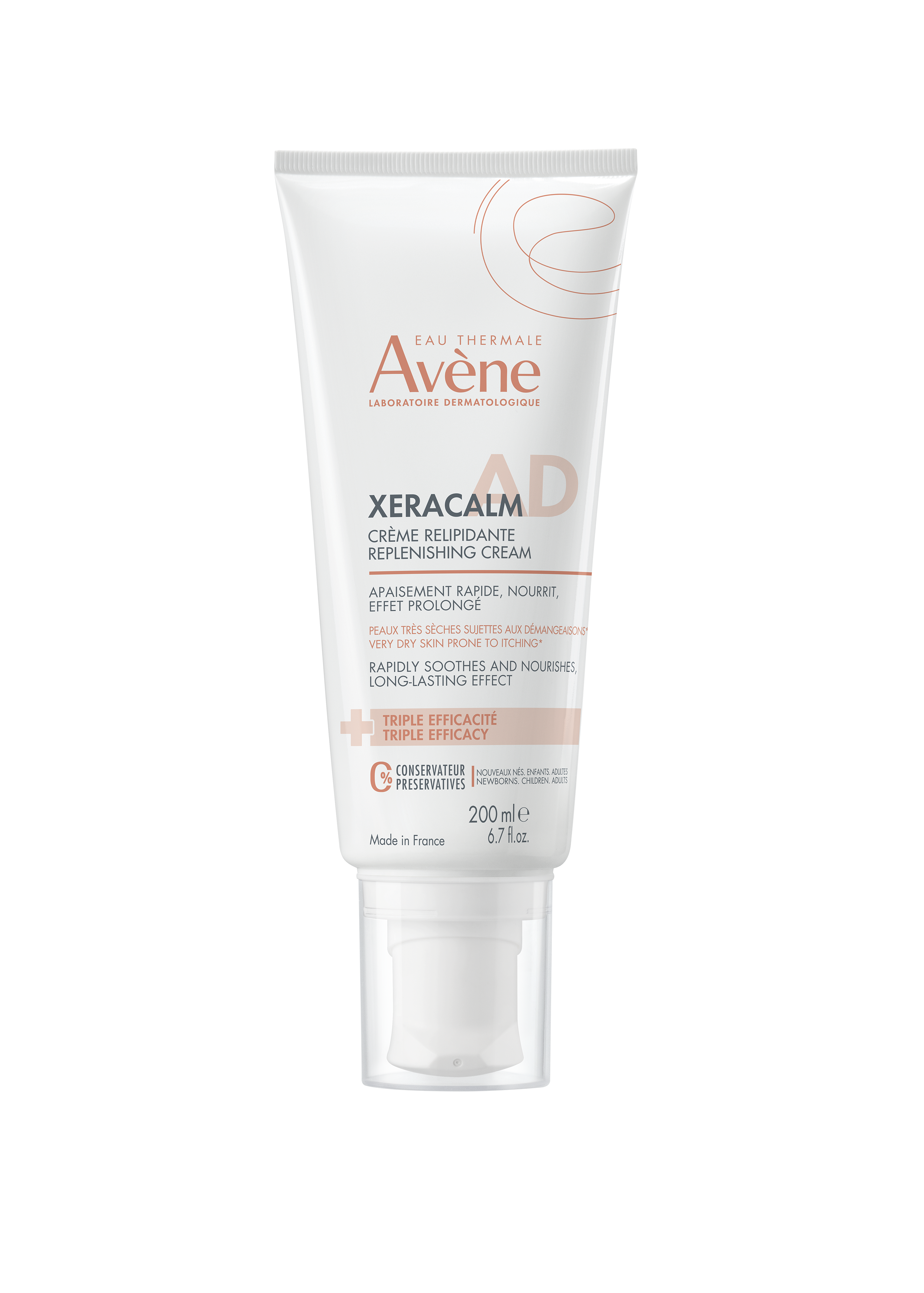AVENE XERACALM AD Lipid-replenishing cream for face and body 200ml new