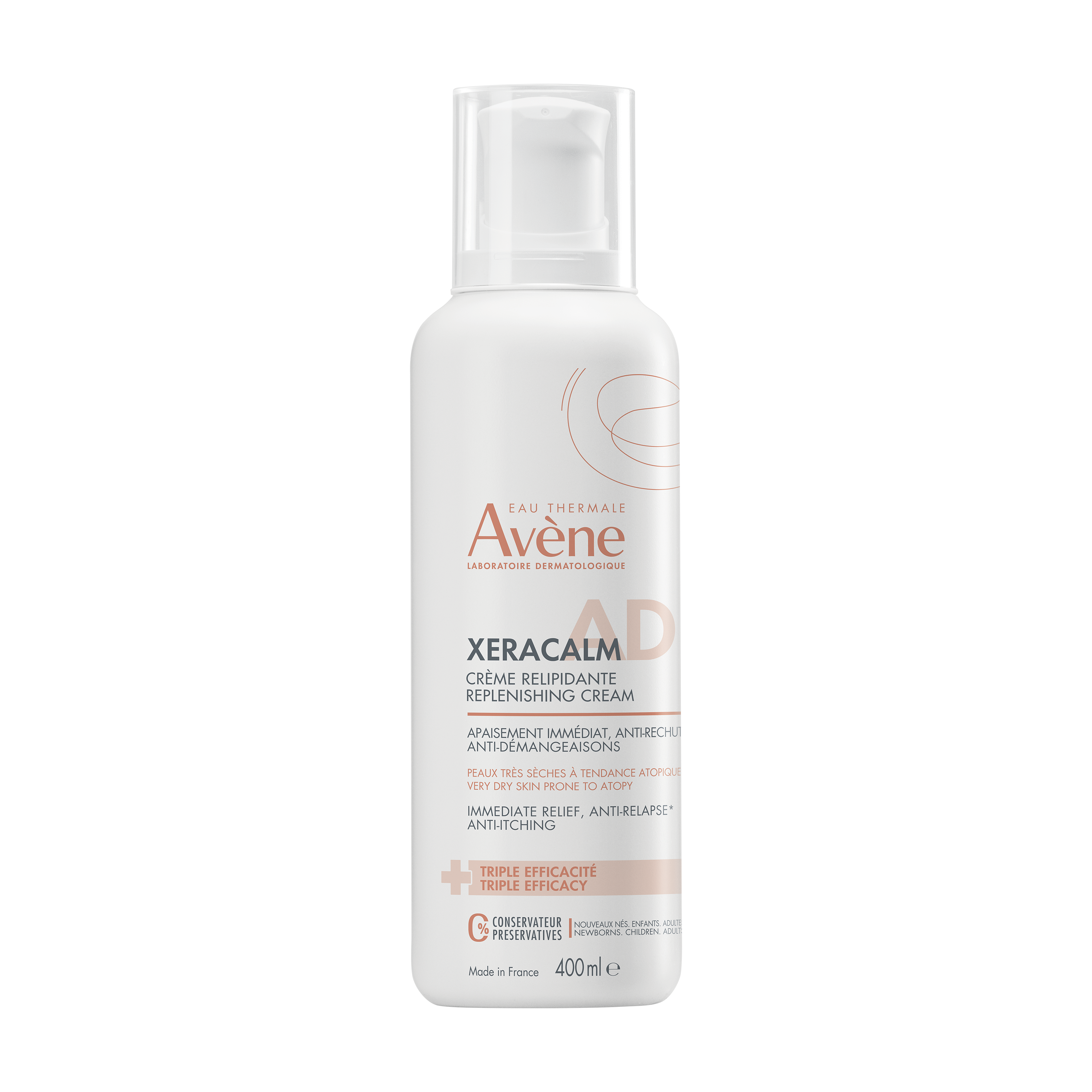 AVENE XERACALM AD Lipid-replenishing cream for face and body 400ml new