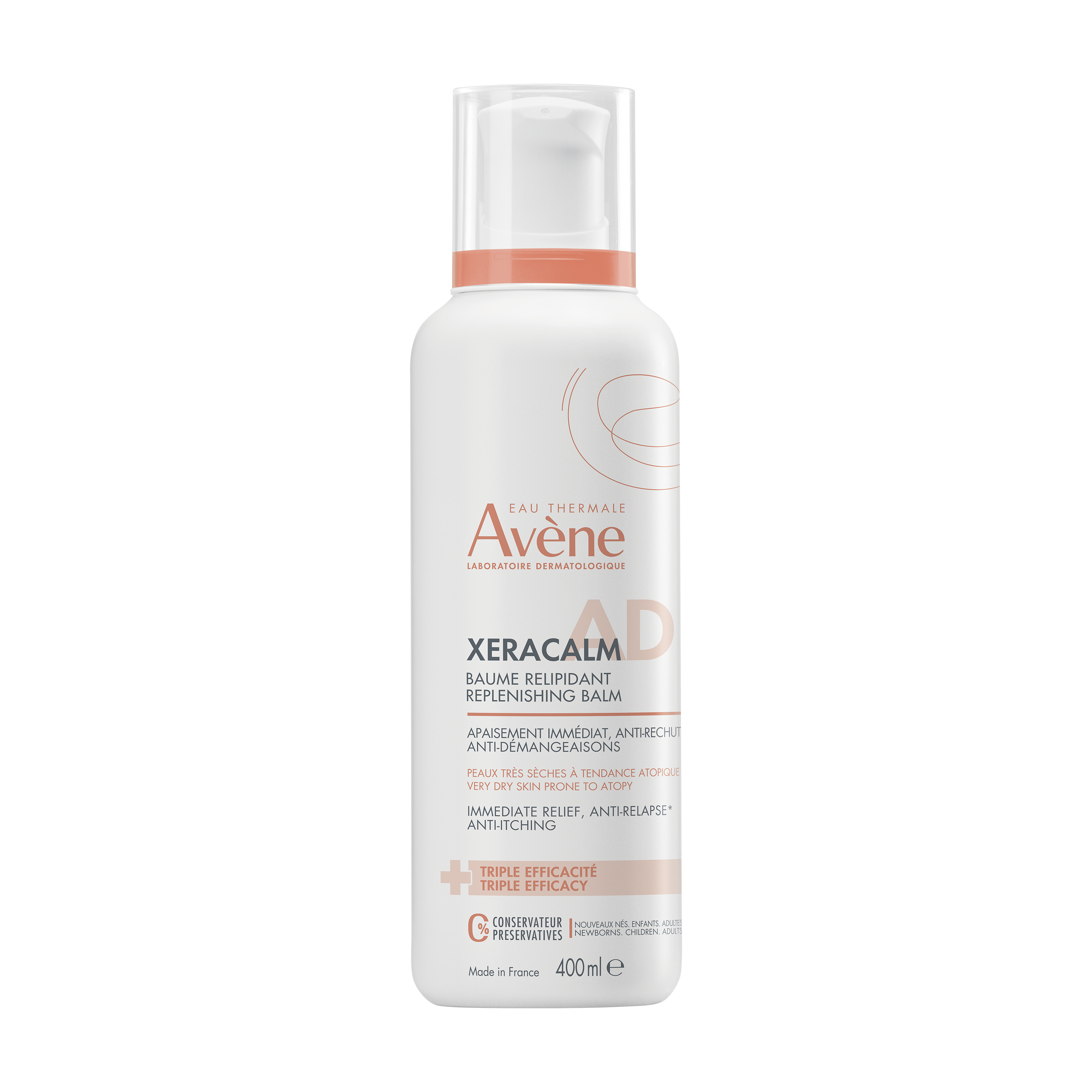 AVENE XERACALM AD Lipid-replenishing balm for face and body 400ml new
