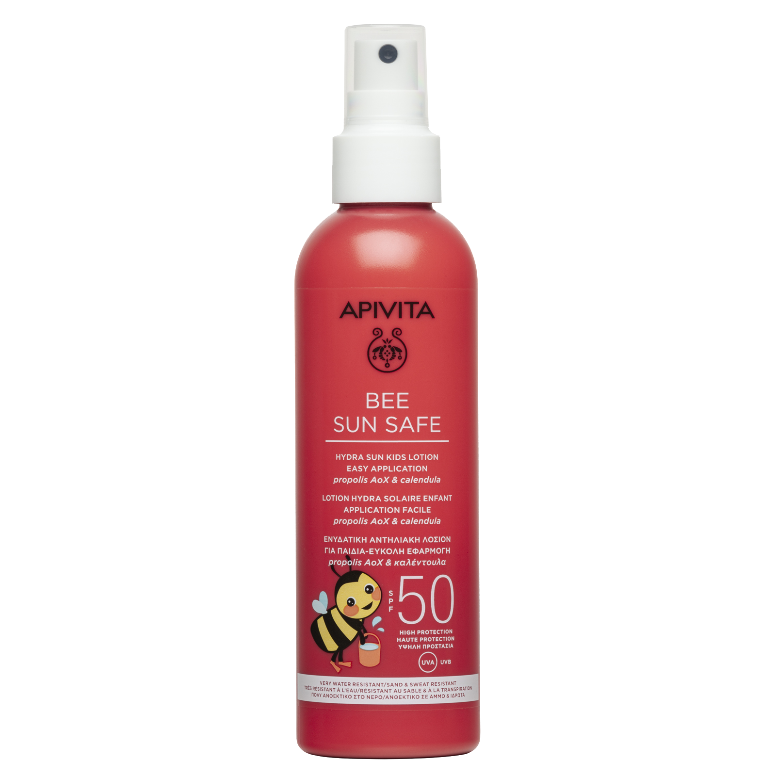 APIVITA BEE SUN SAFE KIDS детски хидратиращ спрей за лице и тяло SPF50 200ml