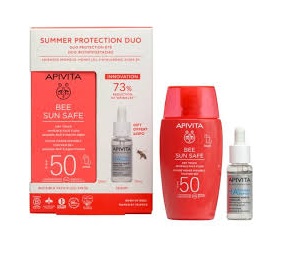 APIVITA PROMO BEE SUN SAFE SPF50 ултра лек флуид 50ml + HA5 Honey Repair серум 10ml