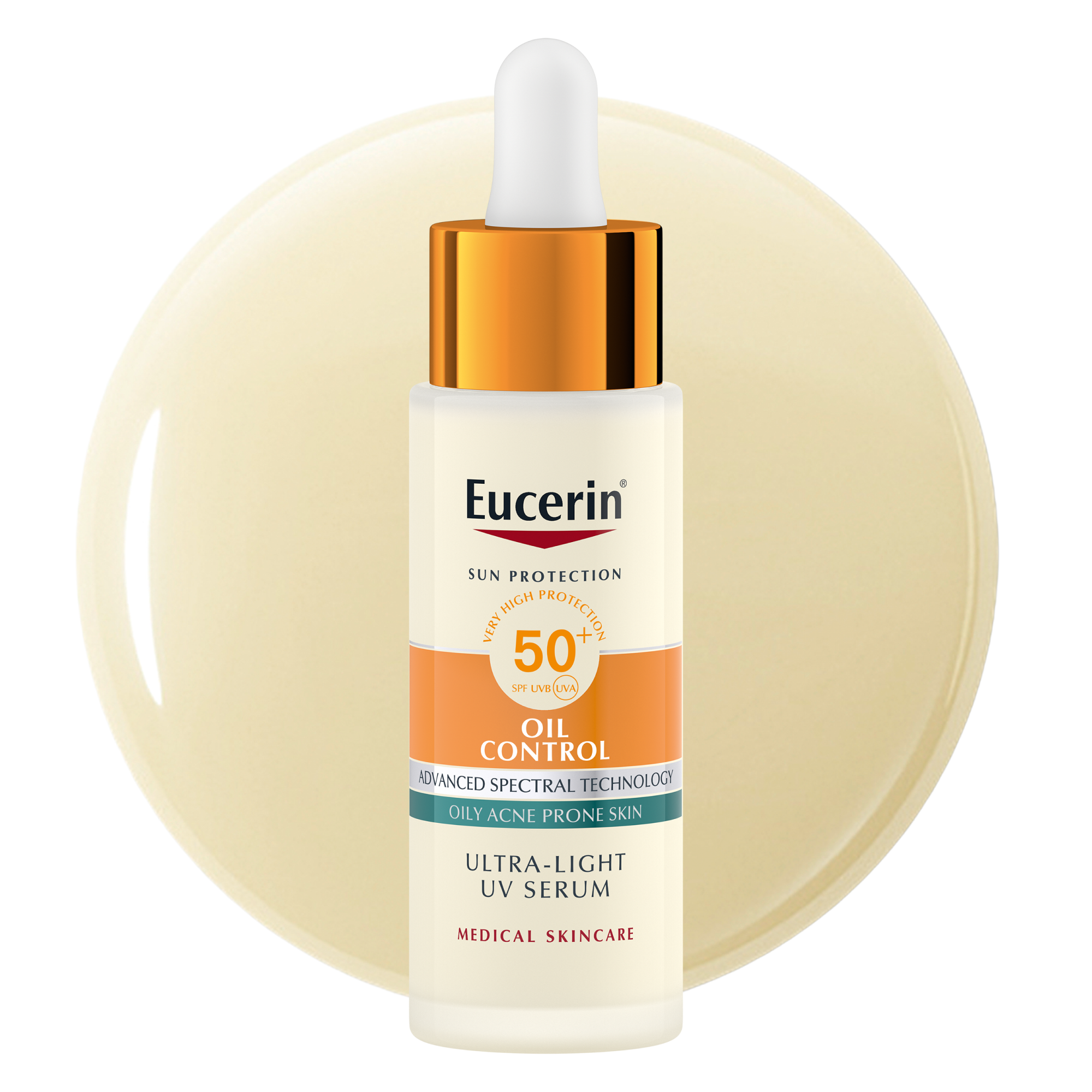 EUCERIN SUN OIL CONTROL SPF50+ Слънцезащитен серум за лице 30ml