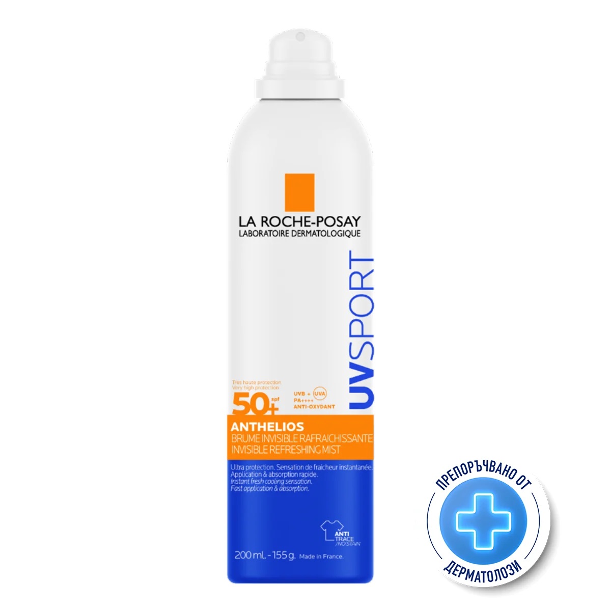 LA ROCHE-POSAY ANTHELIOS SPF50+ UVSPORT слънцезащитен спрей повреме на спорт 200ml