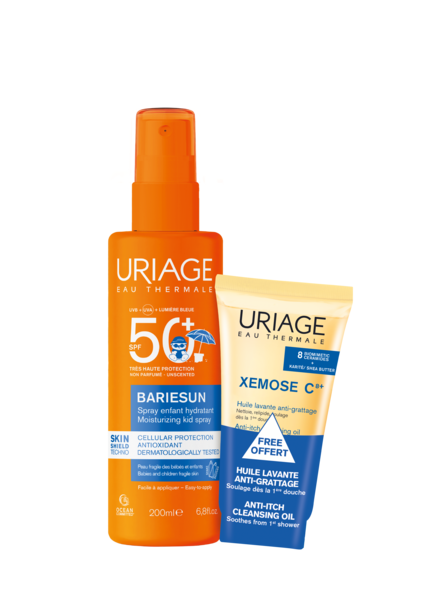 URIAGE PROMO BARIESUN SKIN SHIELD spray for children SPF50+ 200ml+ XEMOSE C8+ shower oil 50ml