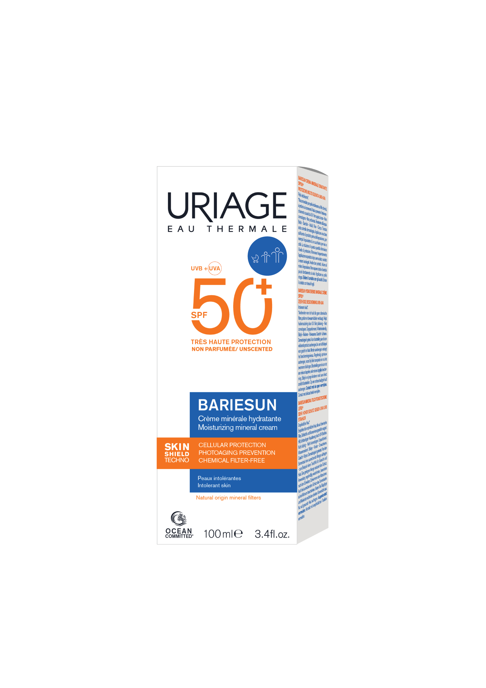 URIAGE BARIESUN SKIN SHIELD минерален крем SPF50+ 100ml