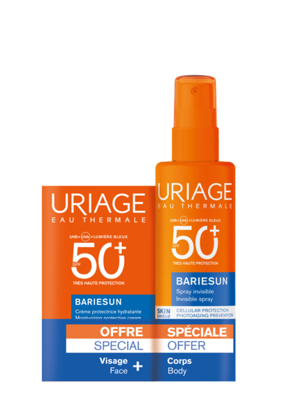 URIAGE PROMO BARIESUN SKIN SHIELD face cream SPF50+ 50ml+ body spray SPF50+ 200ml