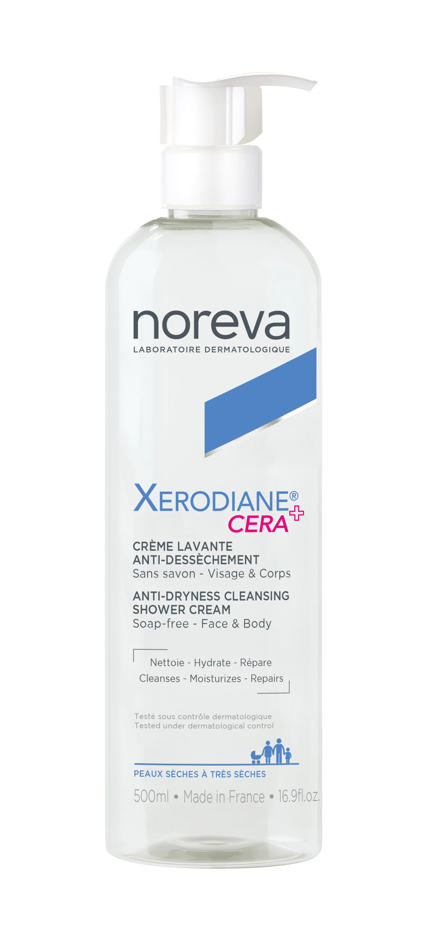 NOREVA XERODIANE CERA AP+ почистващ душ-крем за много суха и атопична кожа 500ml/P01986
