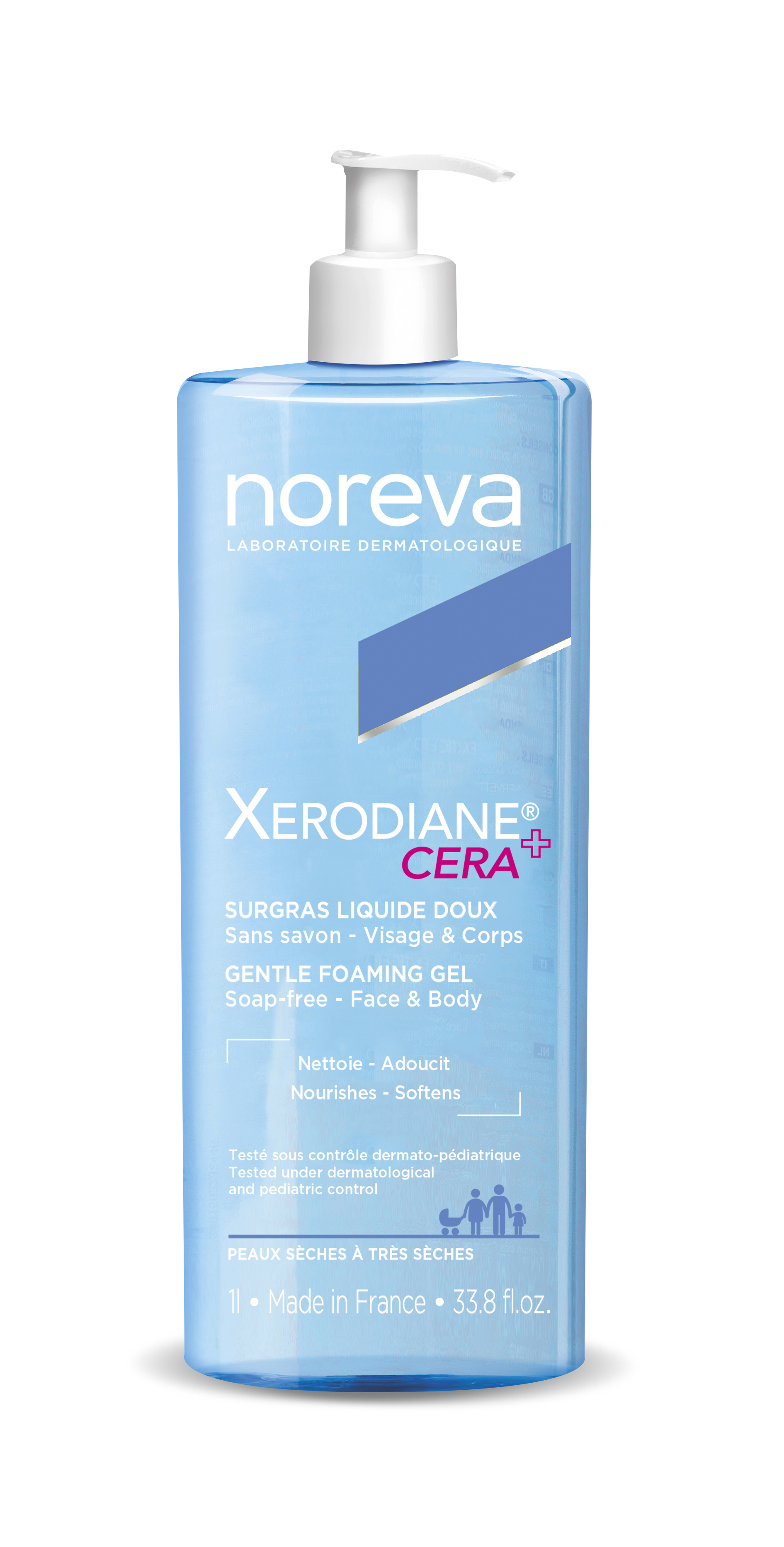 NOREVA XERODIANE CERA AP+ нежен почистващ гел за много суха и атопична кожа 1000ml/P01988