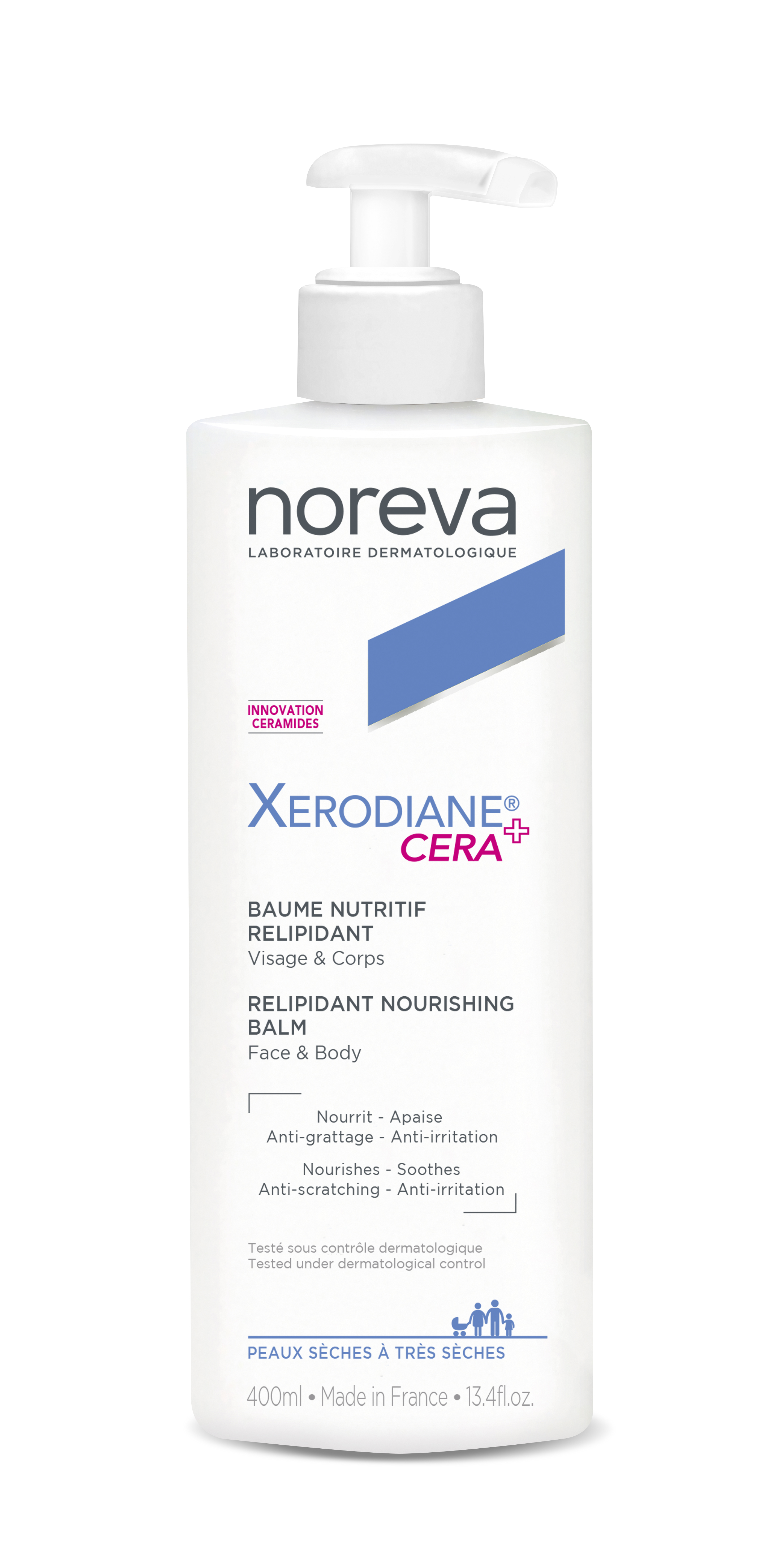 NOREVA XERODIANE CERA AP+ възстановаващ балсам за много суха и атопична кожа 400ml/P01981
