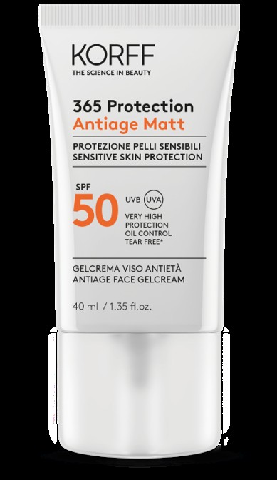 KORFF 365 PROTECTION ANTIAGE MATT SENSITIVE SKIN PROTECTION ANTIAGE FACE GELCREAM SPF50 40ML/00330-
