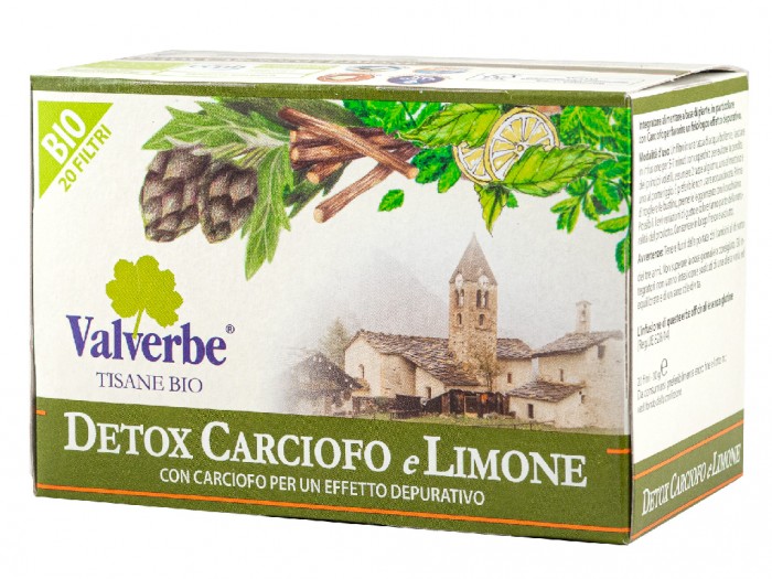 VALVERBE TEA Детоксикиращ чай с артишок и лимон БИО, филтър х 20