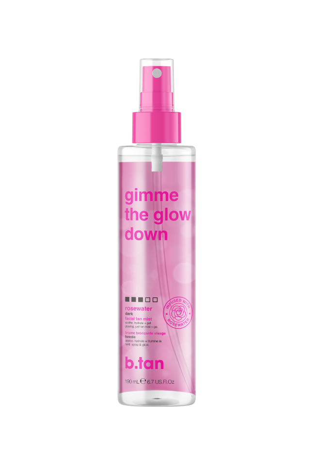 B.TAN GLOW Спрей автобронзант лице gimme the glow down ПО-ТЪМЕН 190 ml