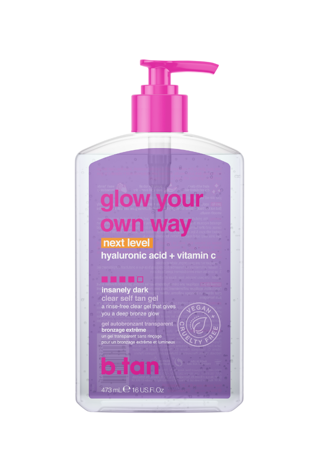 B.TAN GLOW Гел автобронзант next level БЕЗУМНО ТЪМЕН 473 ml