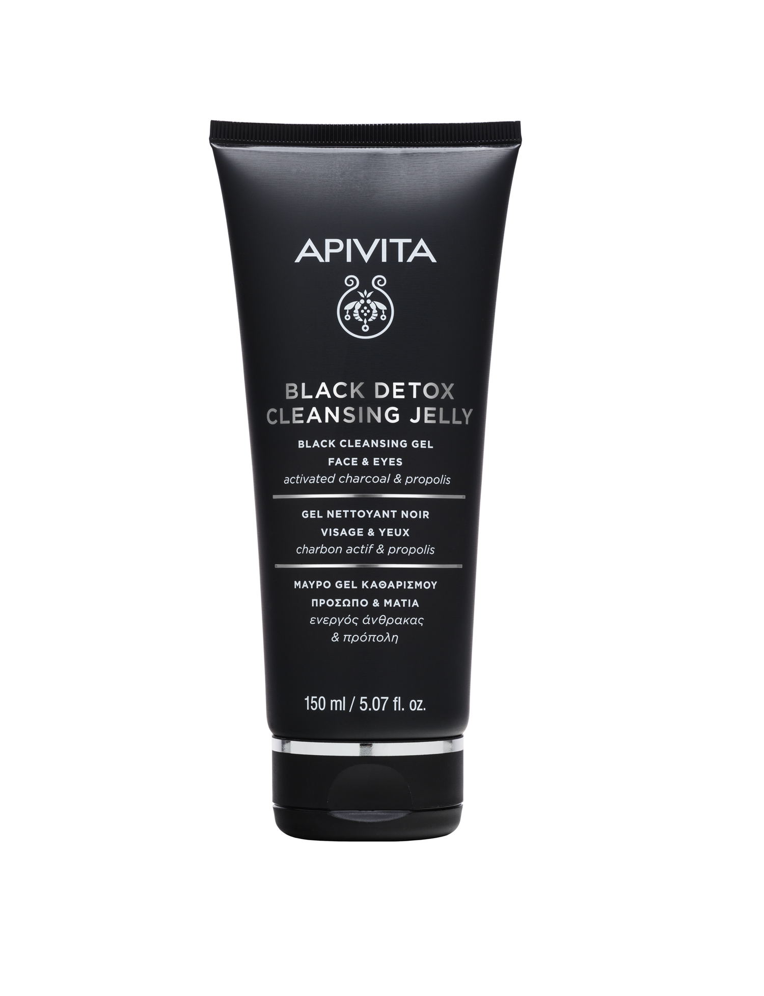 APIVITA Черен детоксикиращ почистващ гел за лице и околоочен контур 150ml